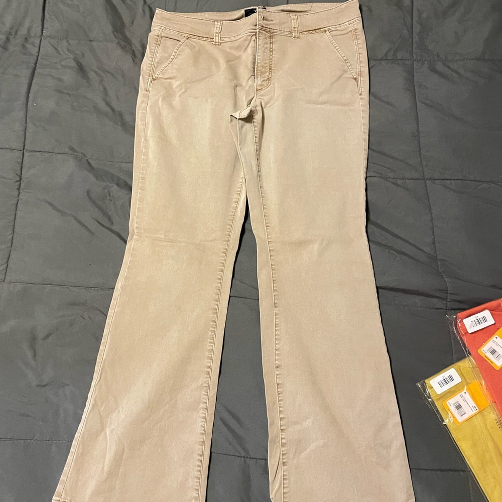 American Eagle Kick Boot Khaki Pants